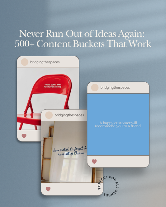 500+ Social Media Content Buckets for Any Genre (Pre-Order)
